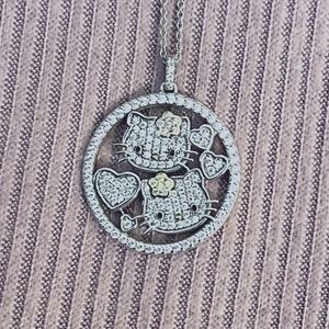 Hello Kitty Rhinestone Pendant Necklace